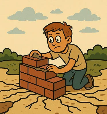 If I’m not entirely sober, trying to build something meaningful is like building a house during an earthquake. I might manage to construct something useful for a while, but it eventually crumbles because the foundation itself is unstable.