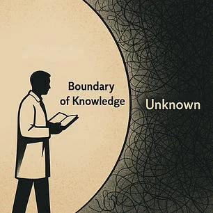 Original illustration from On the Boundary of Knowledge, print page 2.